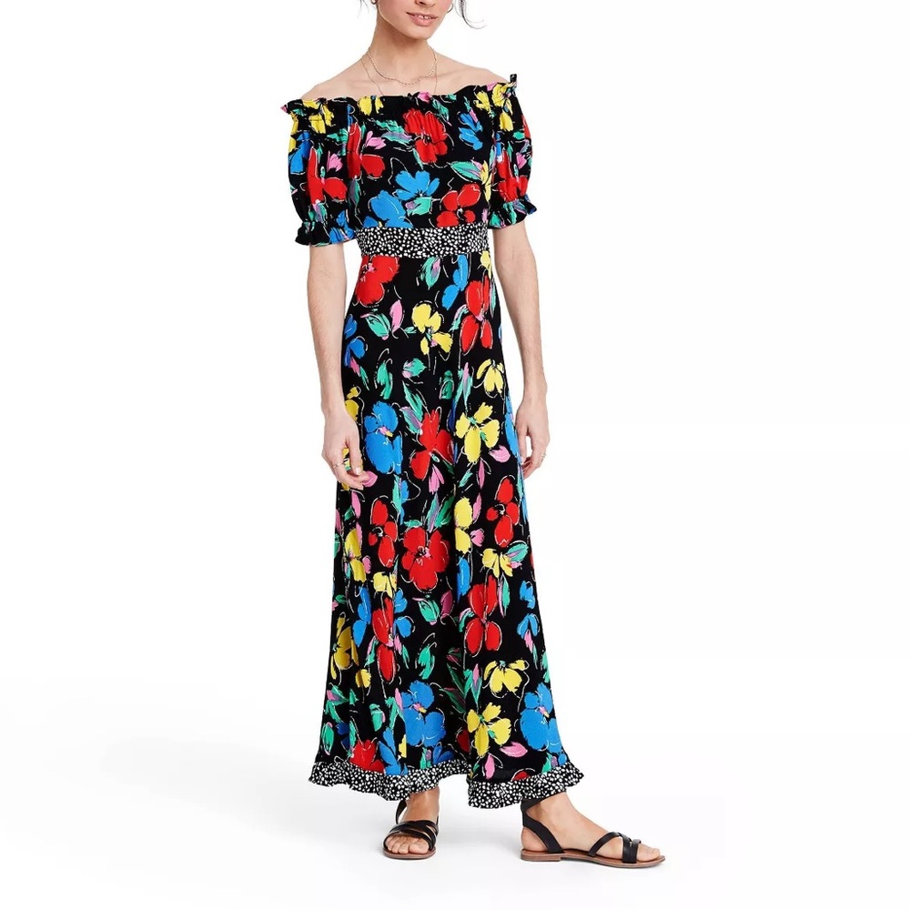 RIXO x Target Floral Off The Shoulder Puff Sleeve Dress